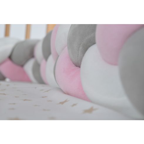 Cangaroo Braidy fonott fejvédő pink/szürke