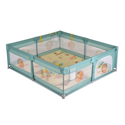 GameZone összecsukható járóka szőnyeggel 60 db labdával 150x200 cm Menta