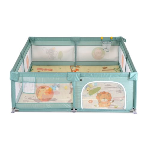 GameZone összecsukható járóka szőnyeggel 60 db labdával 150x200 cm Menta