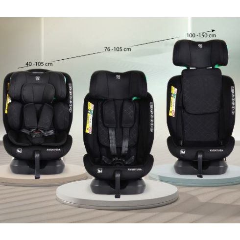 Moni Aventura dönthető autósülés 40 cm-150 cm Fekete