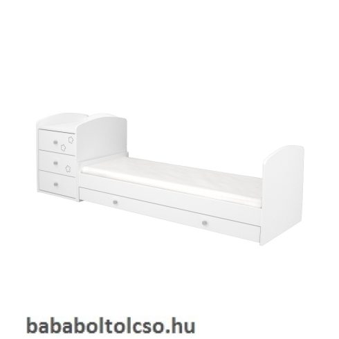 Timba FÉLIX 60x120 cm 3 fiókos kombi gyermekágy fehér