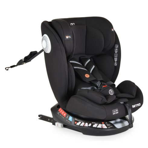 Moni Nitro 0-36 kg ISOFIX biztonsági autósülés 360° fokban elfordítható - fekete