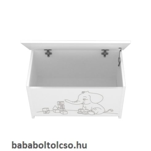 Timba elefántos játéktároló láda fehér