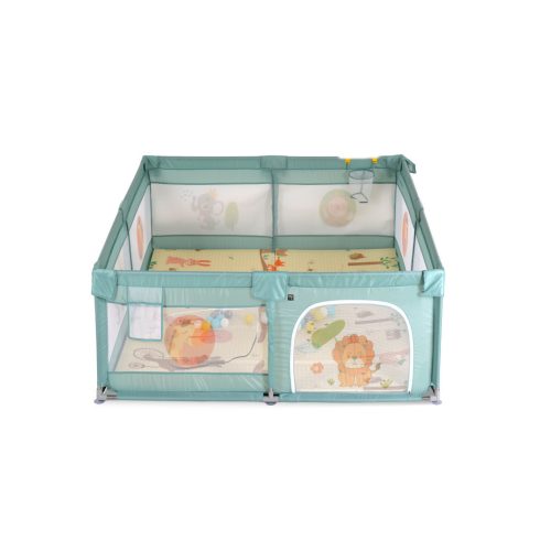 GameZone összecsukható járóka szőnyeggel 60 db labdával 120x120 cm Menta