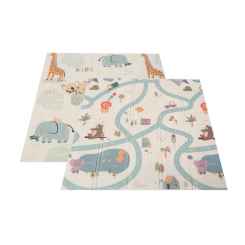 GameZone összecsukható járóka szőnyeggel 60 db labdával 120x120 cm Menta