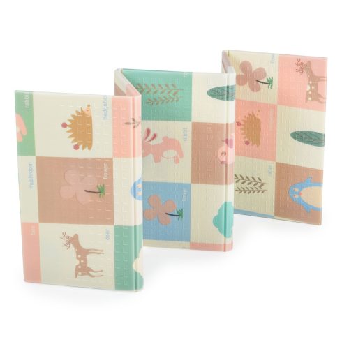 Moni kétoldalas vízálló csúszásmentes játszószőnyeg 120x180 cm- Forest/Elefántos