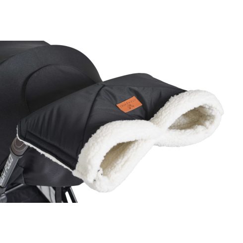 Cangaroo LUXE kézmelegítő babakocsira, muff FEKETE
