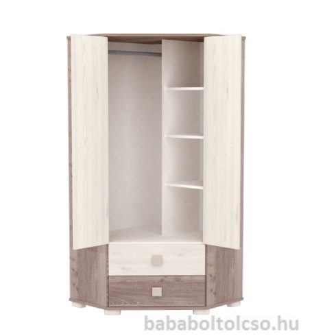 Timba VIKI sarokszekrény 2 ajtós 2 fiókos krém-fűz