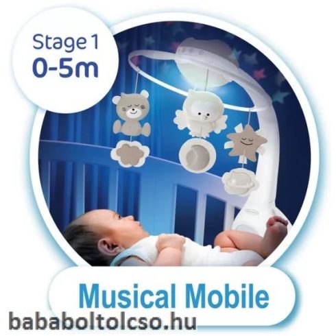 Infantino 3 az 1-ben projektoros zenélő forgó