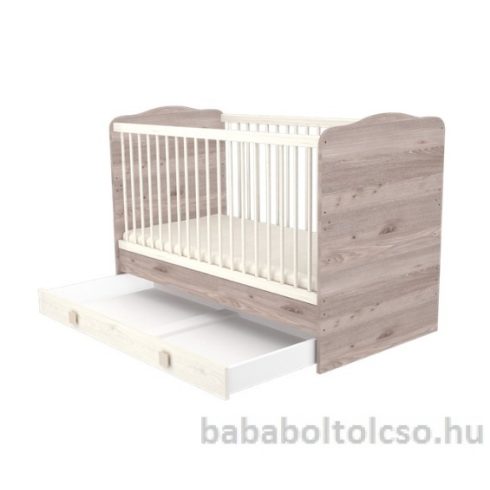 Timba VIKI 70x140 cm átalakítható kiságy ágyneműtartós krém-fűz