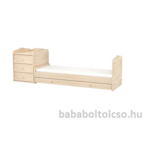 Timba NIKI 60x120 cm 3 fiókos kombi gyermekágy borostyán