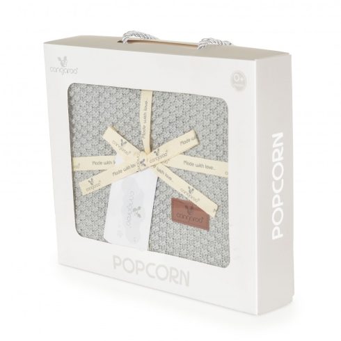 Cangaroo Popcorn kötött takaró 80x100 cm Szürke