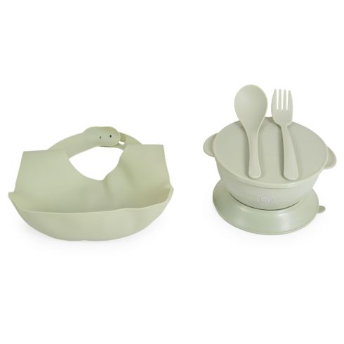 Cangaroo Surprise multifunkciós etetőszék tányérral és előkével Zöld