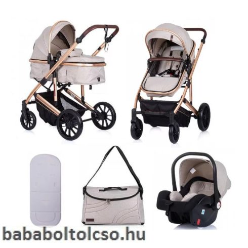 Chipolino Enigma babakocsi 3in1 mózessé alakítható sport résszel - Humus