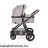   Lorelli Alexa SET babakocsi mózessé alakítható sport résszel - Opaline Grey Elephants 2021