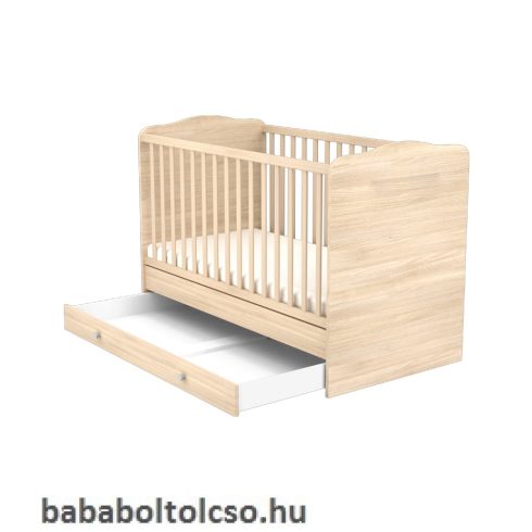 Timba NIKI 70x140 cm átalakítható kiságy ágyneműtartós borostyán