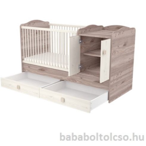 Timba VIKI 70x120 cm 2 ajtós maxi kombi gyermekágy krém-fűz