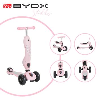 Byox Skiddy átalakítható roller -pink