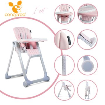 Cangaroo I Eat multifunkciós etetőszék- pink