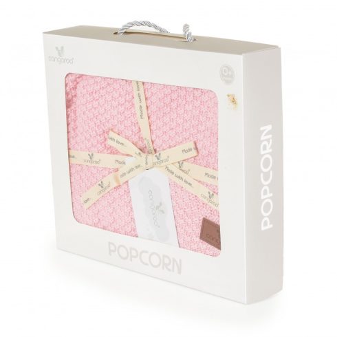 Cangaroo Popcorn kötött takaró 80x100 cm Rózsaszín