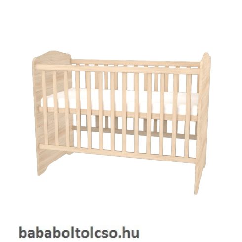 Timba NIKI 60x120 cm zárt végű kiságy ágyneműtartós borostyán