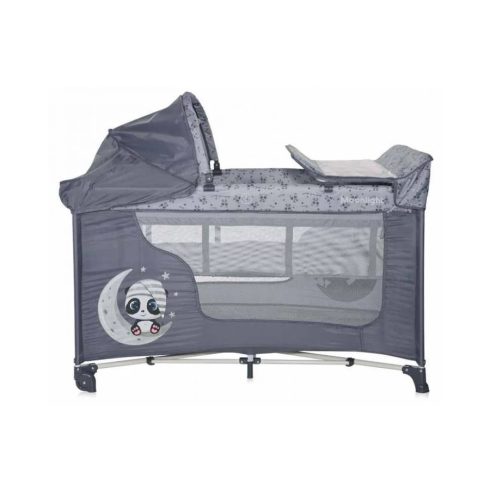 Lorelli Moonlight 2 Plus multifunkciós utazóágy - Cool Grey Pandas