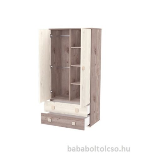 Timba VIKI 2 ajtós 2 fiókos álló szekrény krém-fűz