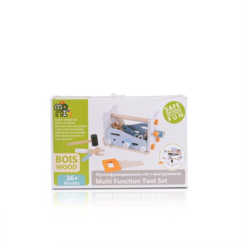 Moni Toys szerszámos fa játék 49 db-os