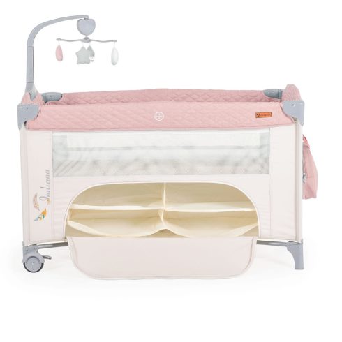 Cangaroo Indian utazóágy rekesszel és táskával Pink