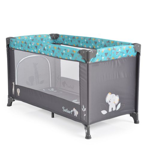 Cangaroo Safari utazóágy fix Szürke/Türkiz