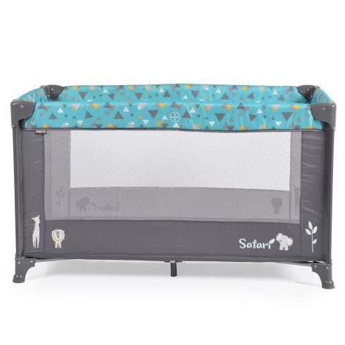 Cangaroo Safari utazóágy fix Szürke/Türkiz