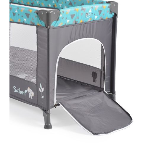 Cangaroo Safari utazóágy fix Szürke/Türkiz