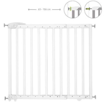Badabulle ajtórács Deco Pop fa 63-106 cm fehér B025225
