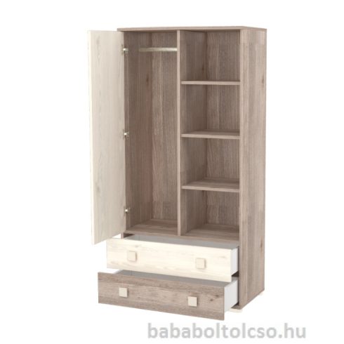 Timba VIKI 1 ajtós 2 fiókos álló szekrény krém-fűz
