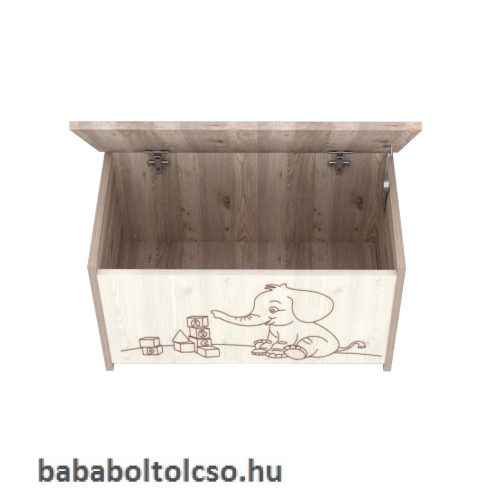 Timba VIKI játéktároló láda elefántos krém-fűz