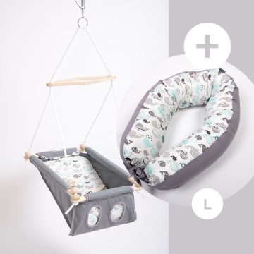   Incababy babahinta Whale FW + Incababy Kismama Párna Whale L + Incababy hintarugó + hintahorog